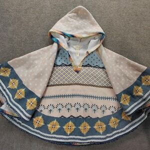 Matilda Jane Girls Sz 8 Lifes a Fairy Tale Poncho Jacket Hooded Polka Dot Cover